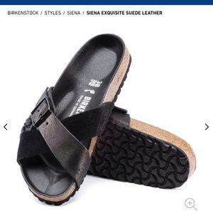 Birkenstock Sienna Exquisite, Black,  Size 5.5 (EU 36)